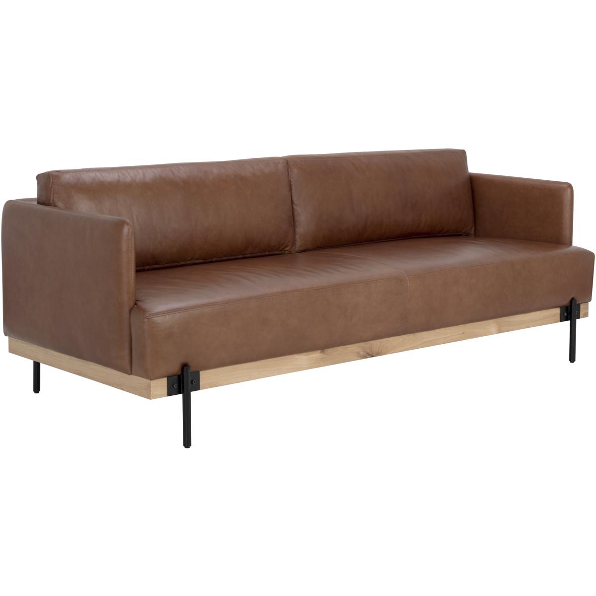 SUNPAN 111425 Saul Shalimar Tobacco Leather Sofa